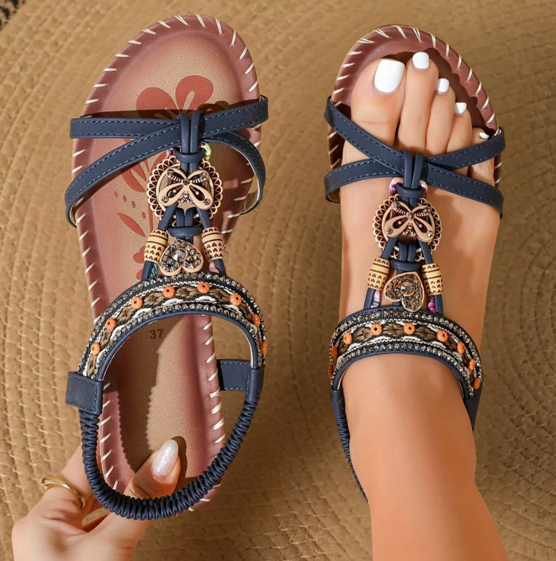 Evelyne | Sandales Style Ibiza Alliant Confort et Élégance