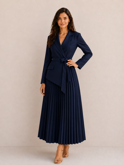 Camille | robe blazer plissée