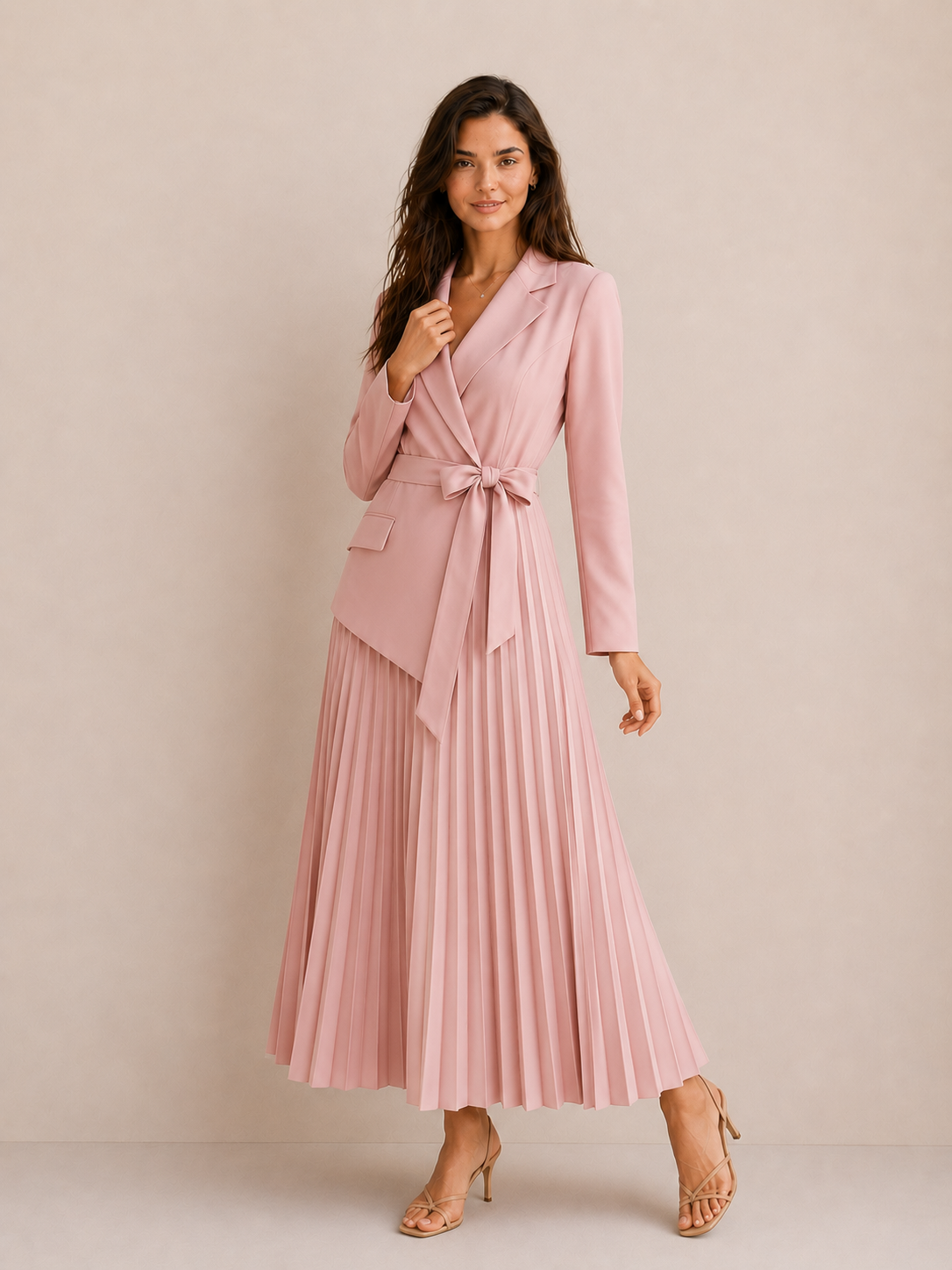 Camille | robe blazer plissée