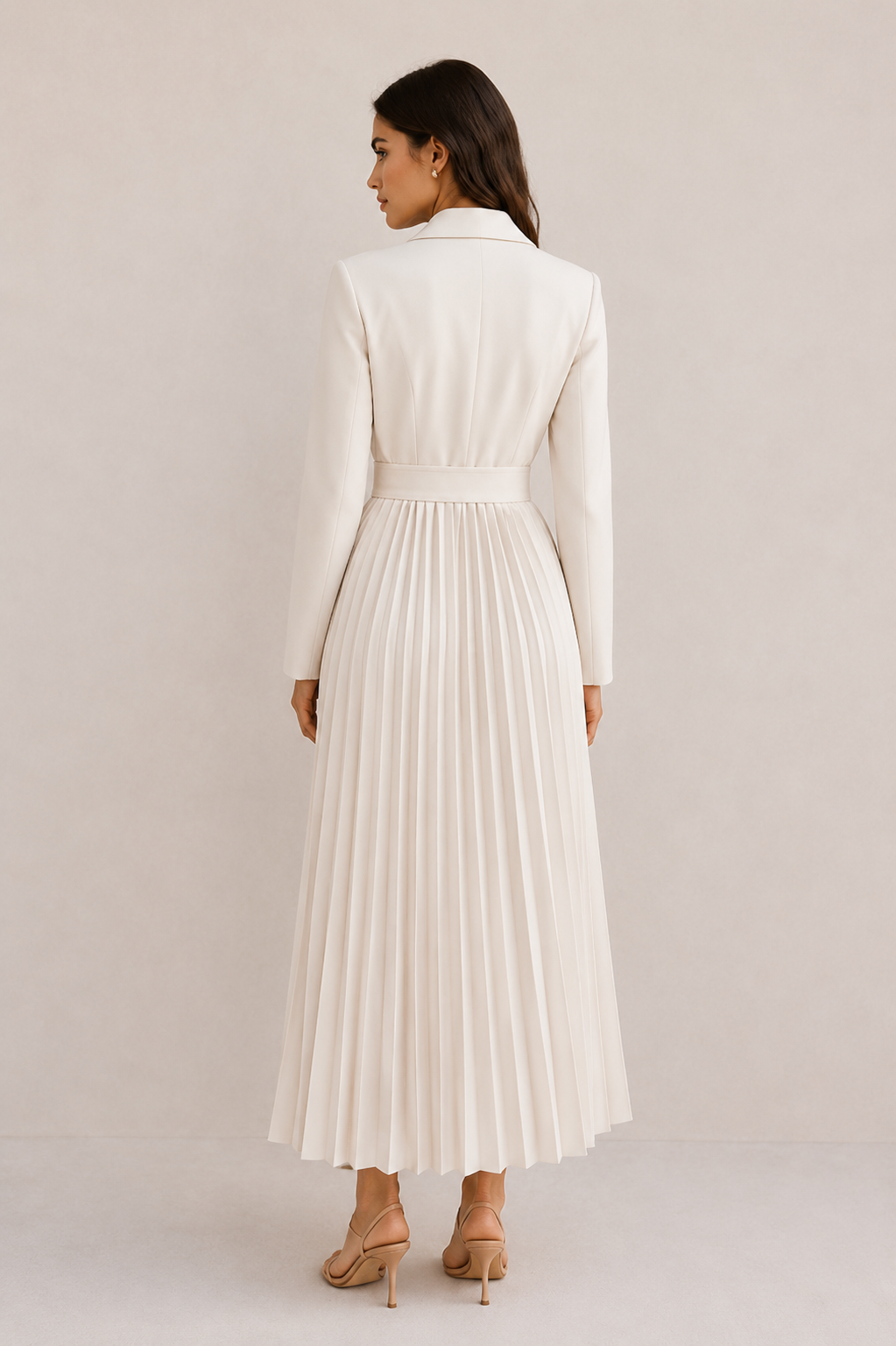 Camille | robe blazer plissée