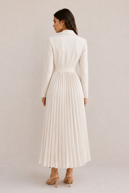 Camille | robe blazer plissée