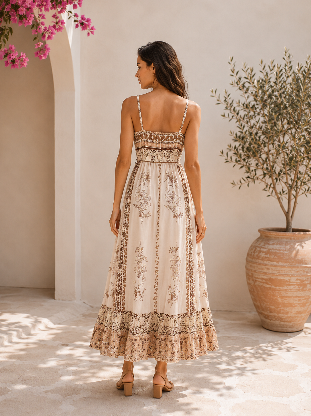 Amara | robe longue fluide imprimée