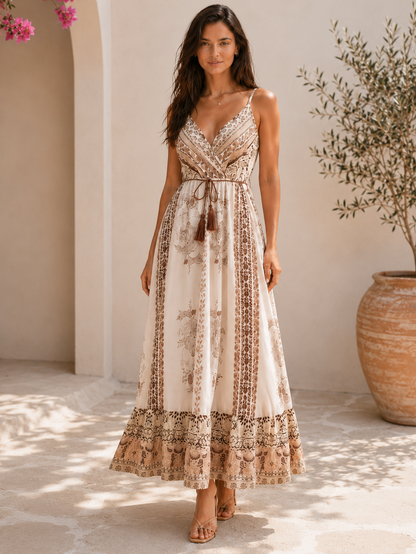 Amara | robe longue fluide imprimée