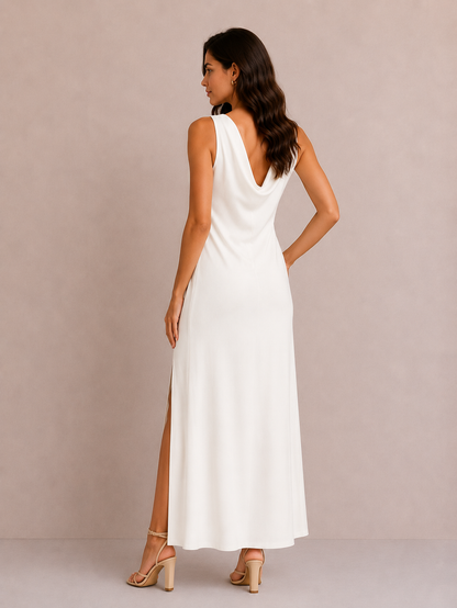 Maëlle | robe fluide dos drapé