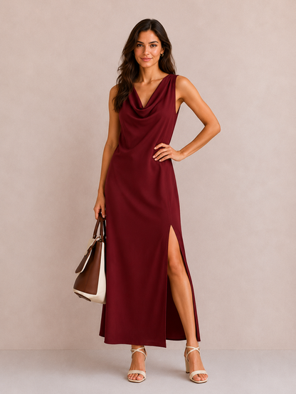 Maëlle | robe fluide dos drapé