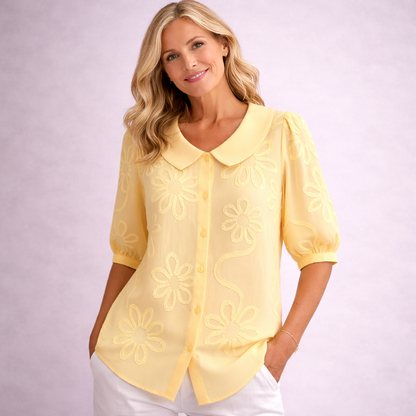 Camille – Blouse à fleurs