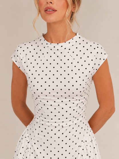 Améliane | robe longue à pois élégante