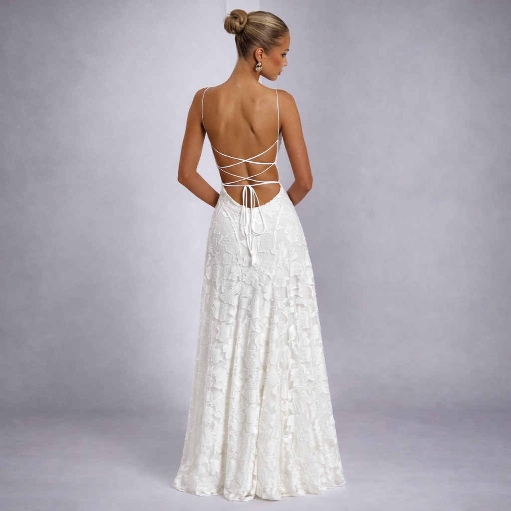 Victoire – Robe longue dos ouvert