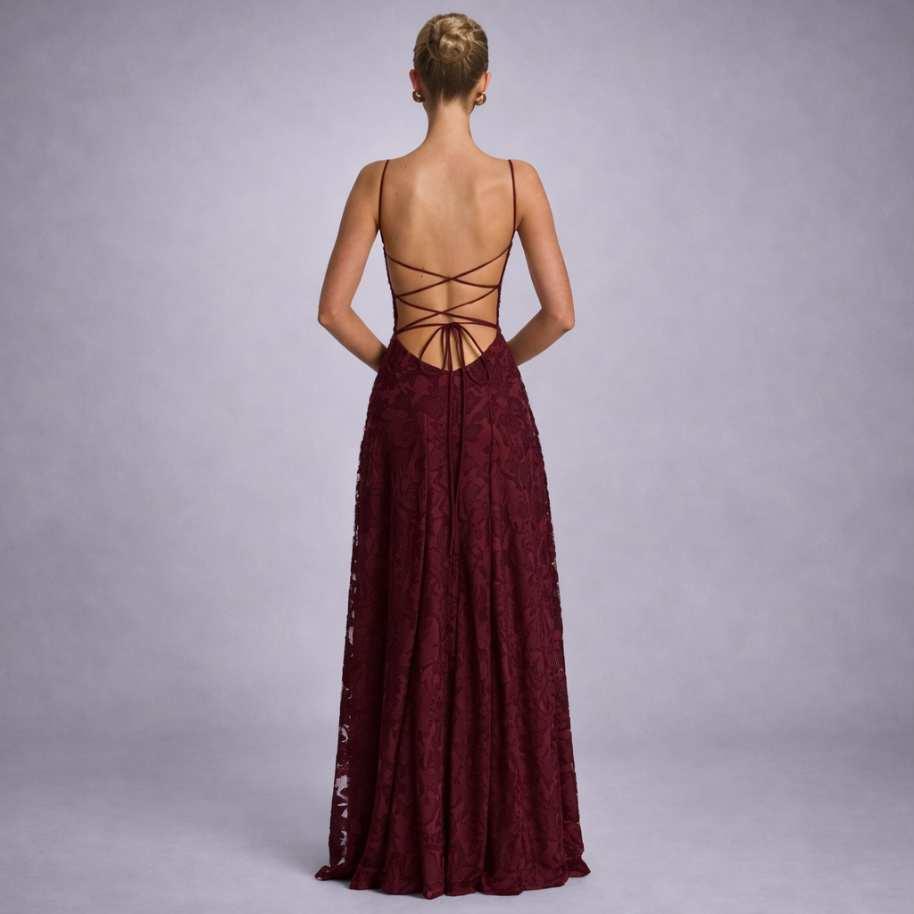 Victoire – Robe longue dos ouvert