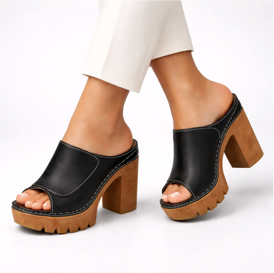 Julie | Sandales Plateforme Élégantes à Talon Épais