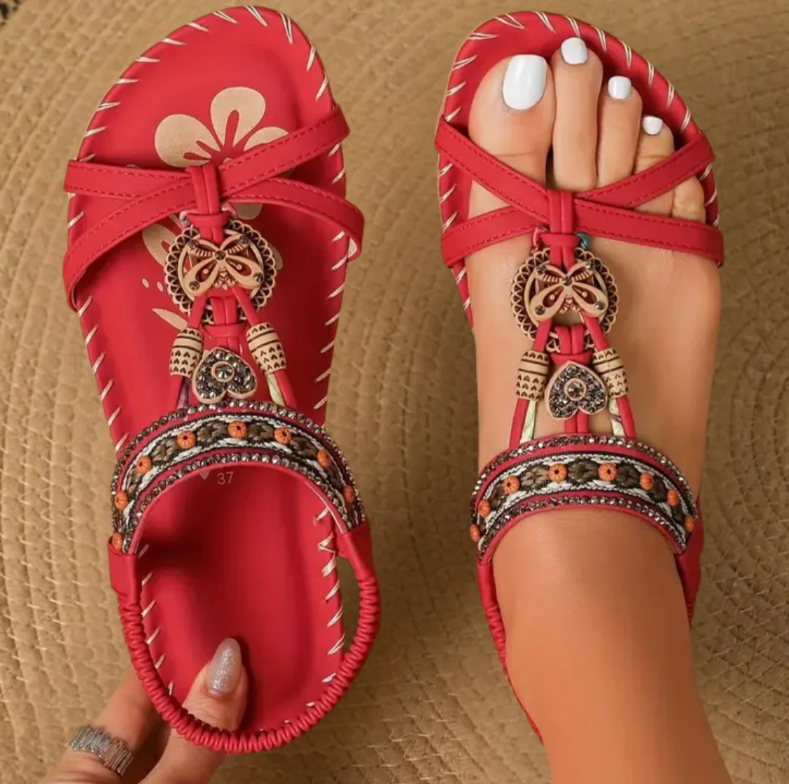 Evelyne | Sandales Style Ibiza Alliant Confort et Élégance
